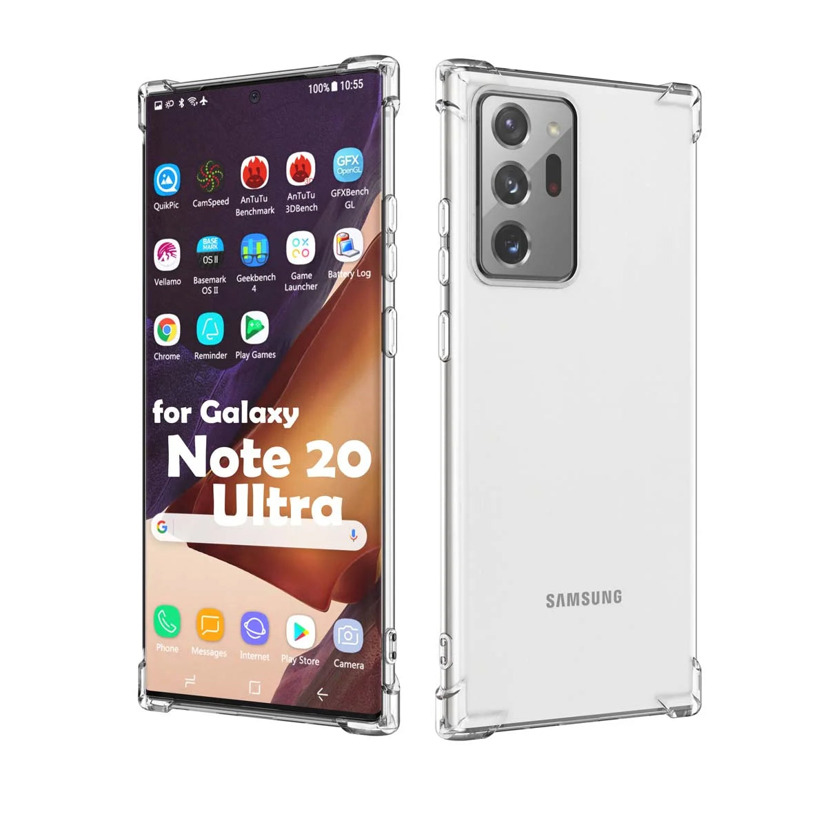 Galaxy A11 A12 A32 A42 S20 FE 5G S9 S21 S21+ S21 FE 5G Note 9 20 Ultra Case, Samsung Galaxy Clear Phone Cases,  Crystal Transparent Clear Flexible Shock Absorption Bumper Soft TPU Cover